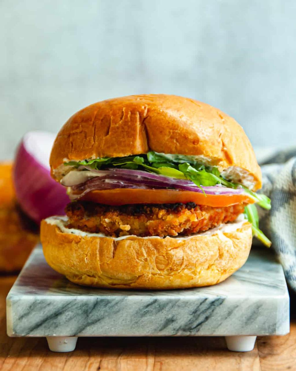 Healthy "Fried" Chicken Sandwich with 3-Ingredient Ranch Sauce - Seasoned by Silvie