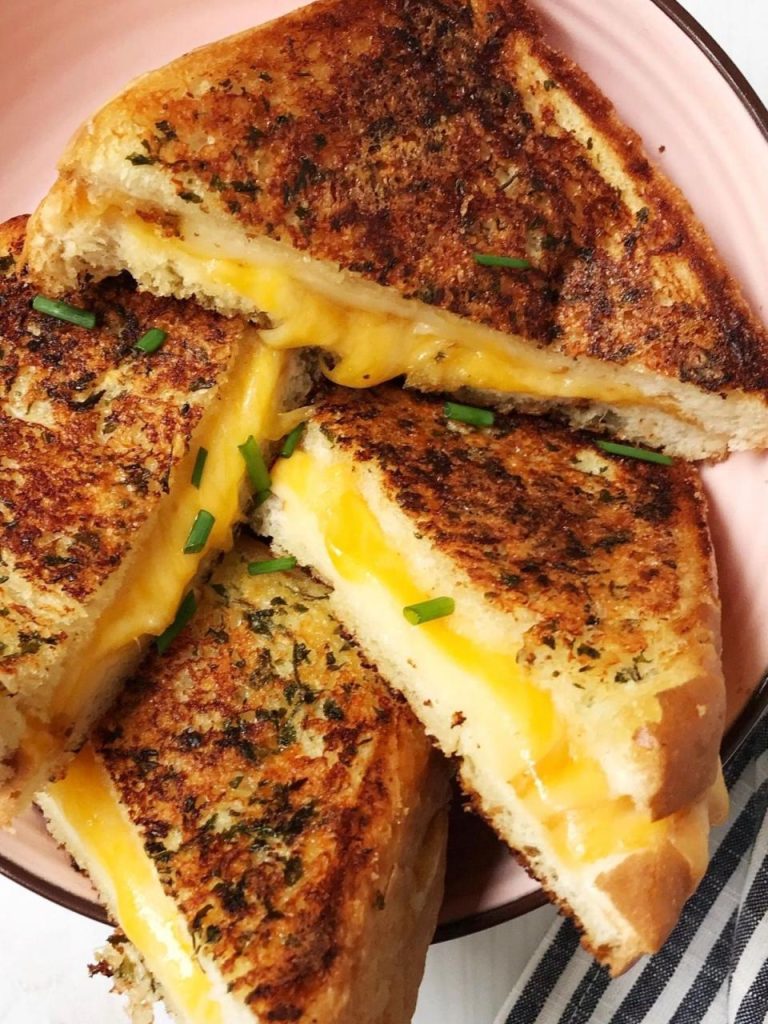 Garlic Bread Grilled Cheese - My Casual Pantry