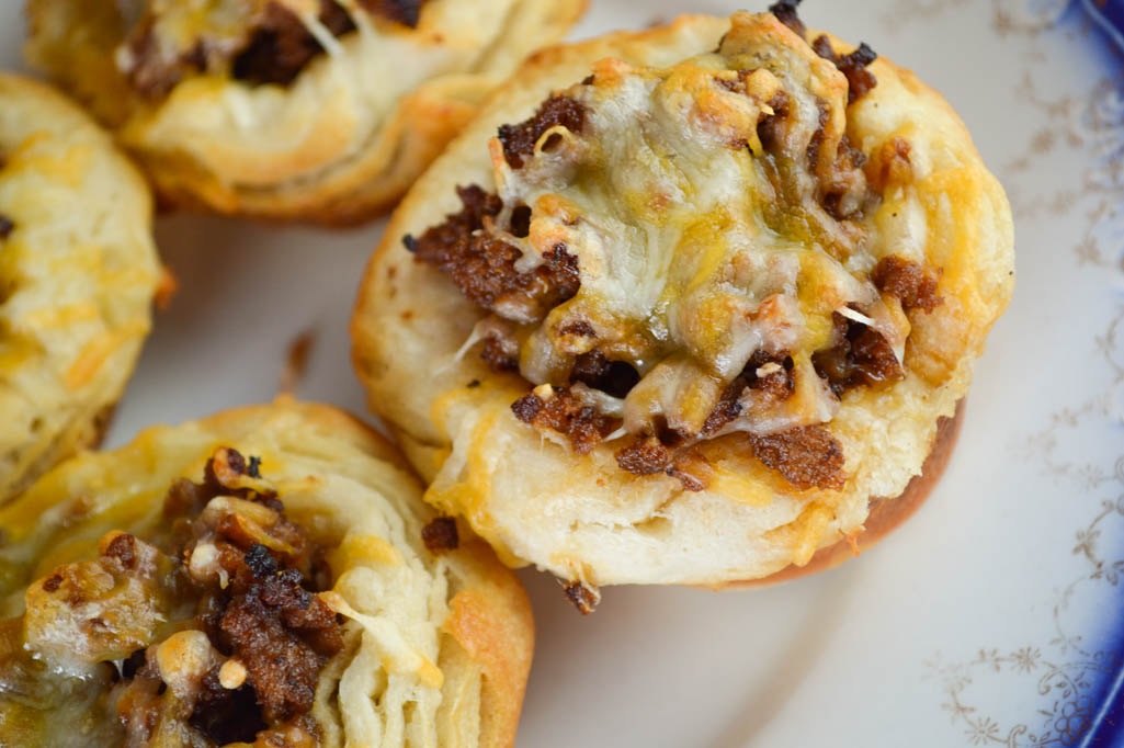 Sloppy Joe Cups Recipe with Refrigerated Biscuits and Cheese