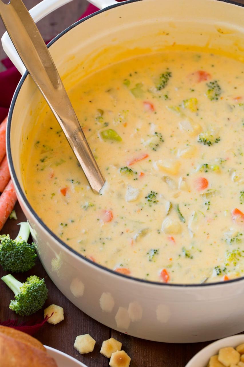 Cheddar Broccoli Potato Soup - Cooking Classy