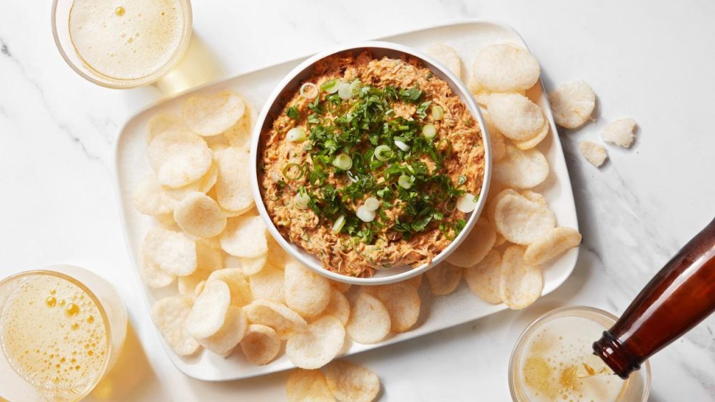 Make Spicy Crab Dip With Shrimp Chips Your Holiday Appetizer | Epicurious