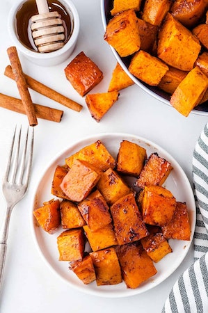 Roasted Sweet Potatoes with Cinnamon and Honey Recipe - Farmbox Florida |  Farmbox Florida