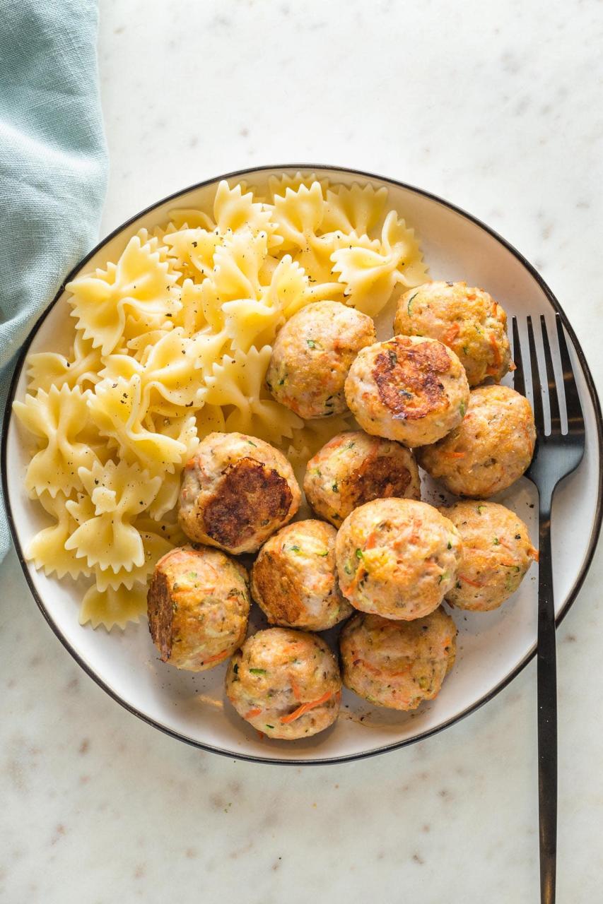 Baked Turkey Meatballs (Quick, Easy, Hidden Veggies!) - Nourish and Fete