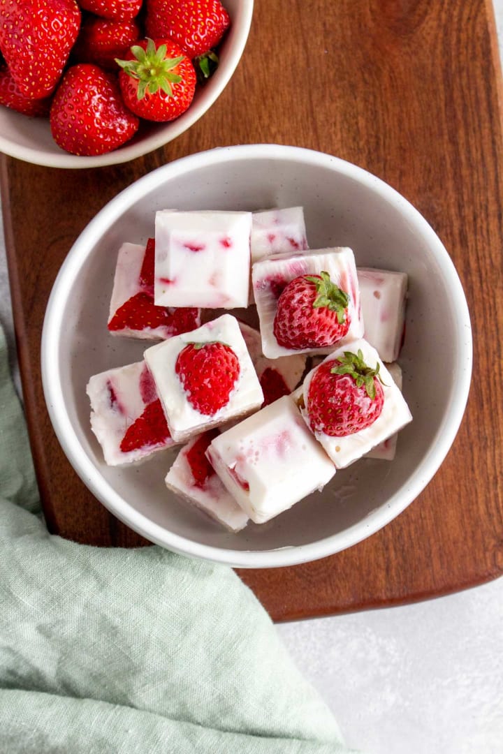 Strawberry Yogurt Bites - Carmy - Easy Healthy-ish Recipes