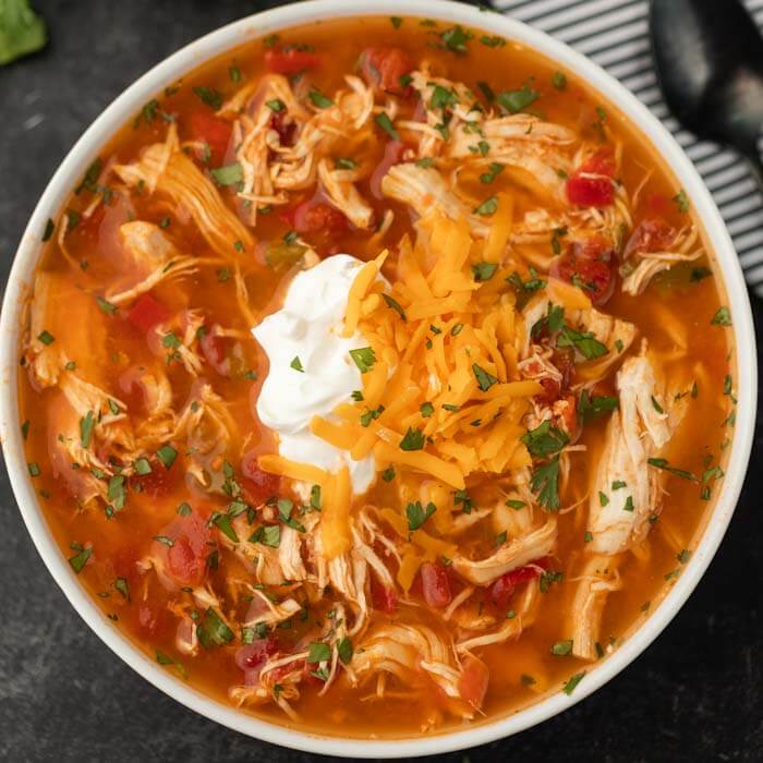 Instant Pot Chicken Fajita Soup - Pressure Cooker Chicken Fajita Soup