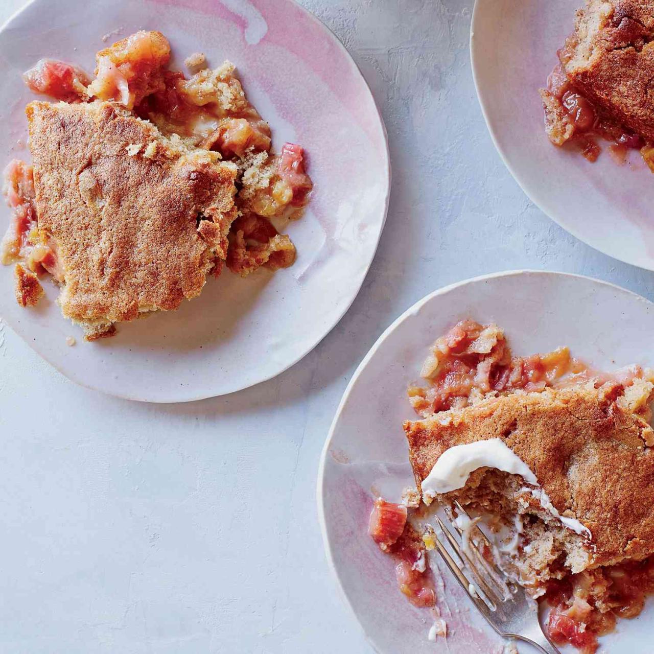 Rhubarb Pudding Cake Recipe - Carla Hall